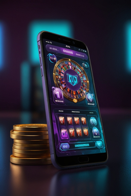 Smartphone mit Casino-App